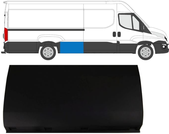 Achterste zijlijst sierlijst voor Iveco Daily 2014-2019 / Rechts