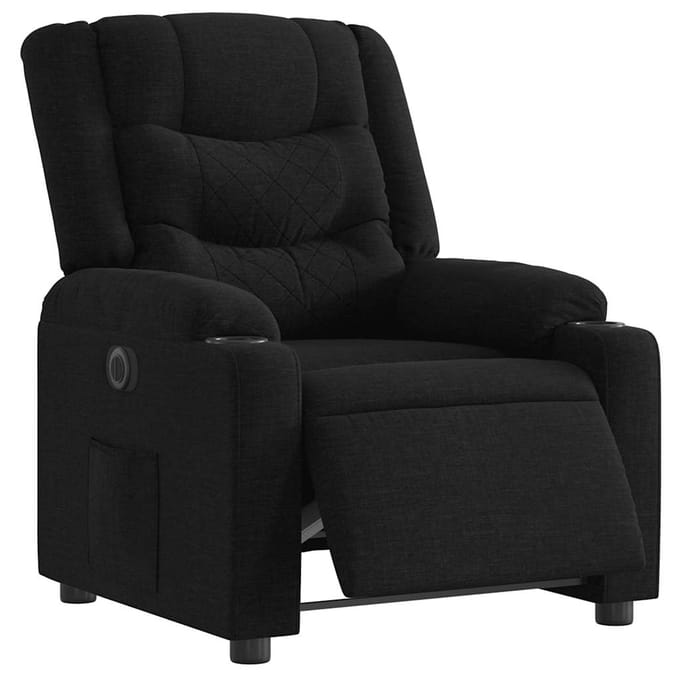 vidaXL - Fauteuil - verstelbaar - elektrisch - stof - zwart