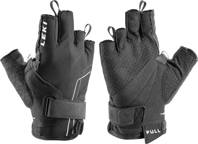 LEKI HS Nordic Breeze Shark Halve Vinger Handschoenen, zwart