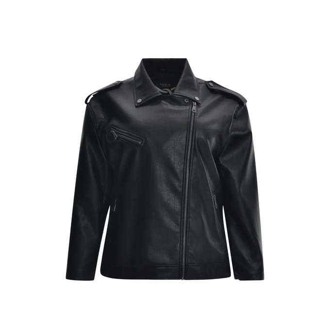 Leren jas voor vrouwen Mat Fashion Biker