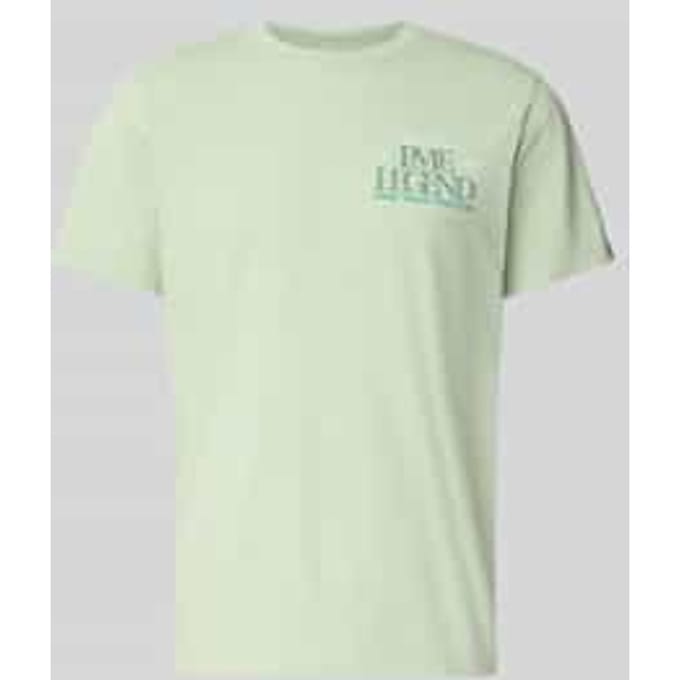 T-shirt met labelprint en ronde hals