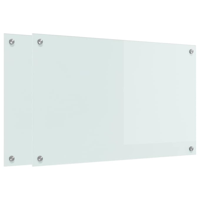 vidaXL - Keukenachterwand - 2 - st - Wit - 80 - x - 50 - cm - gehard - glas