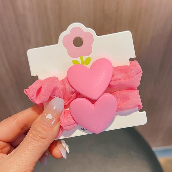 Effen Kleur Hart Elastische Chouchou Haarbanden Elastiekjes Vrouwen Meisjes Kinderen Haar Scrunchies Houder Haaraccessoires