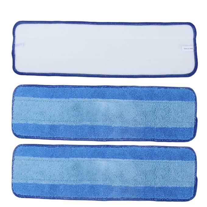 3PCS Recharges de Chiffons de Mop à Double Usage Sec Humide Réutilisables en Microfibre pour Mop Bona Nettoyage de Sol gray
