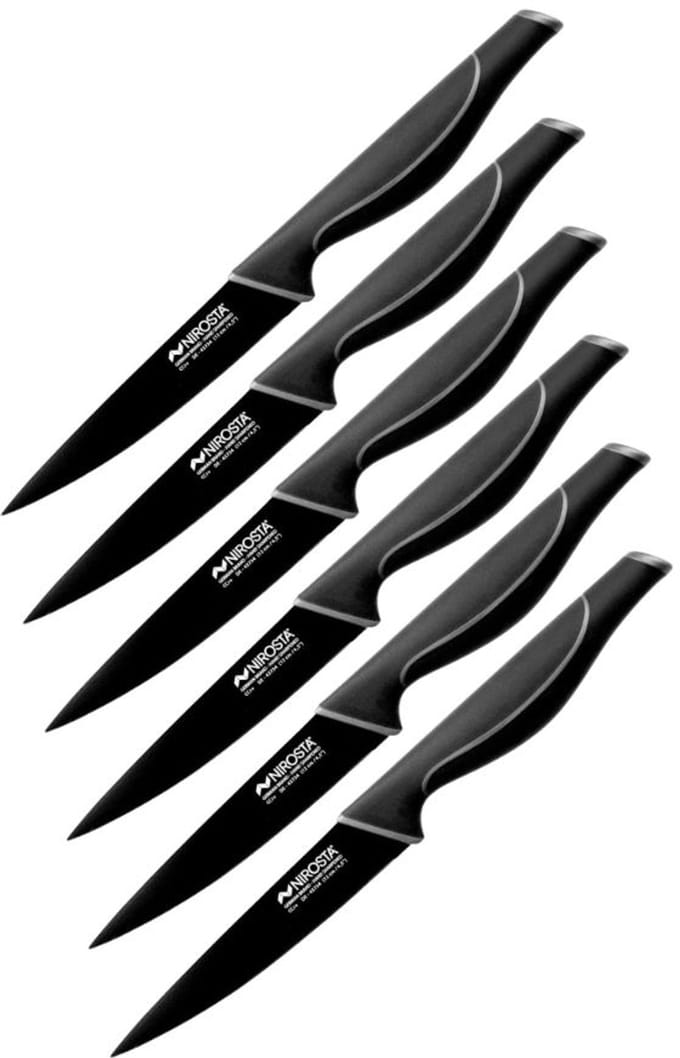 Set van 6 Officemesjes 24 cm Nirosta Black Edition