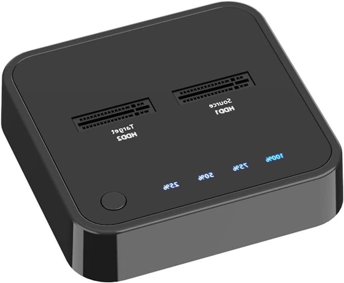 Externe Dockingstation - Dubbele Bay - Data Klonen - Offline Klonen Functie - Tot 4TB - Zwart