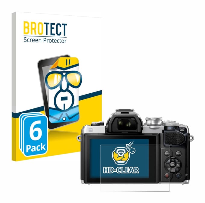 BROTECT - Screenprotector voor Olympus OM-D E-M10 Mark III / Mark IV - Folie Beschermfolie transparant 6 Stuks