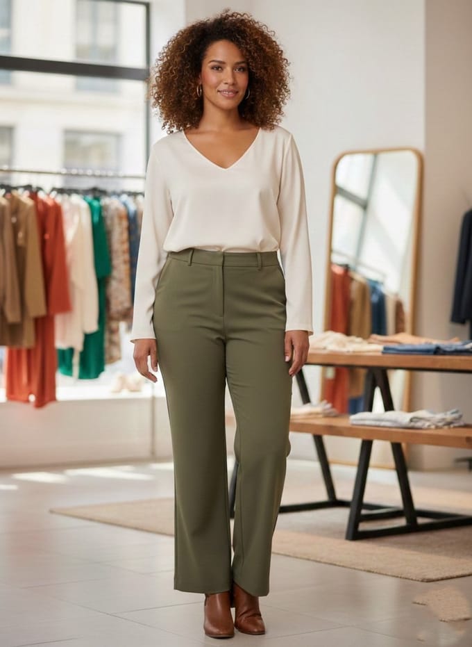 YEST CURVE YCGaelle Bottoms - Army Green - maat W1(48) / L32