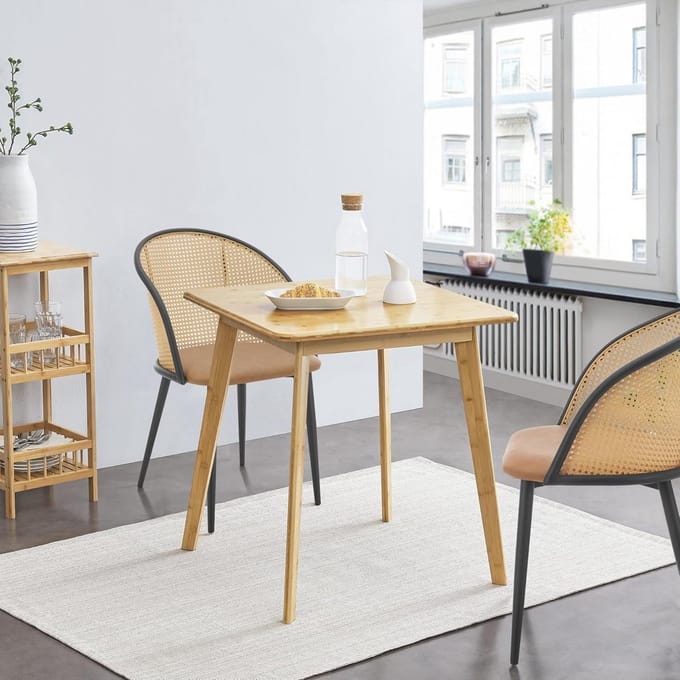 Eettafel Bamboe 70x70 cm - Houtkleurig
