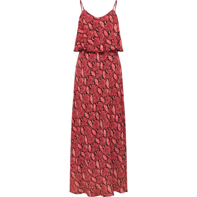 faina Maxi-jurk met slangenprint nelice
