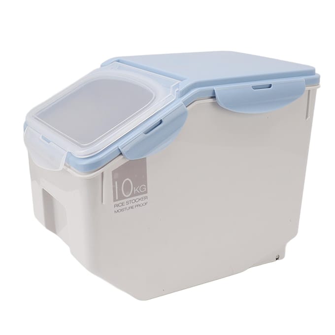 Rijstbewaarcontainer met Beker Luchtdicht Afgesloten Voedselkorrel Organizer Plastic Keukengerei Type 1 gray