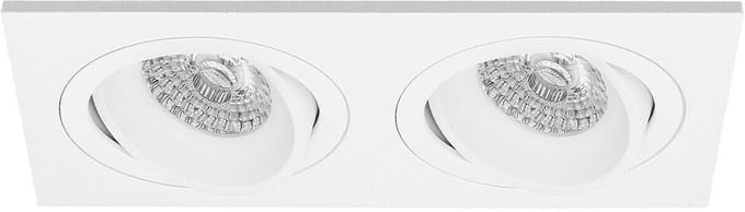 Premium Inbouwspot Jasper Wit Verdiepte dubbele spot Extra Warm Wit (2700K) Met Philips LED