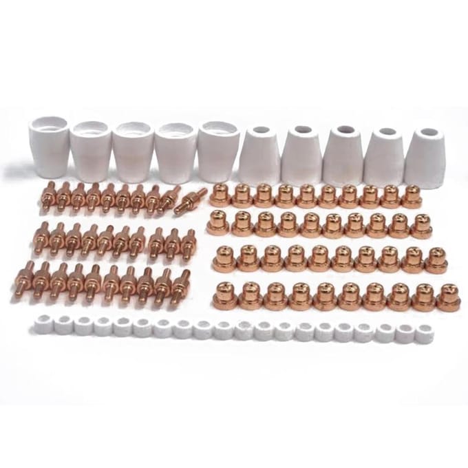 100 stuks PT31 Verlengde Plasma Snijbrander Toorts Mondstuk Elektroden Mondstukken Kit LG40A Accessoireset