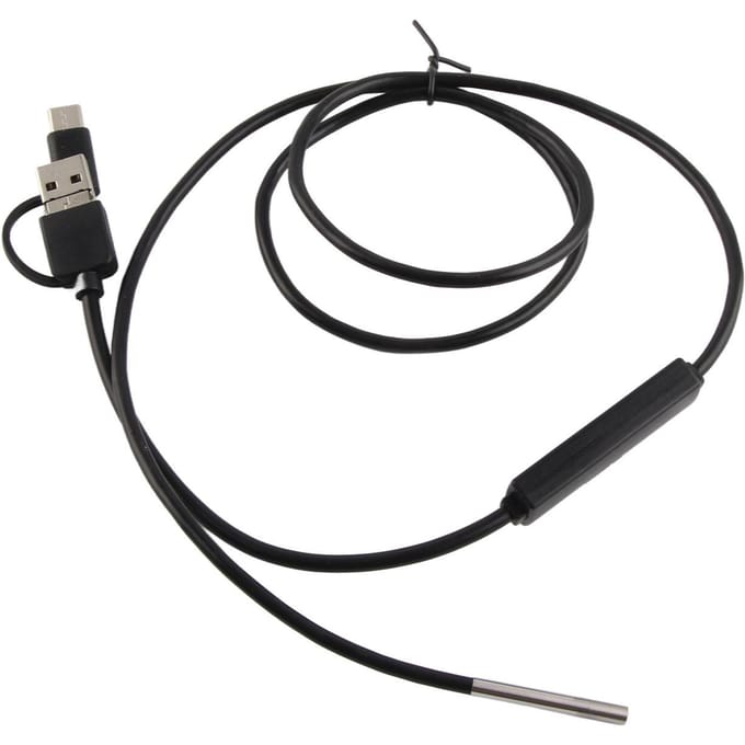3-in-1 voor Android Type C mobiele telefoon 3,9 mm lens Hoge definitie waterdichte endoscoop(5m kabel ) black