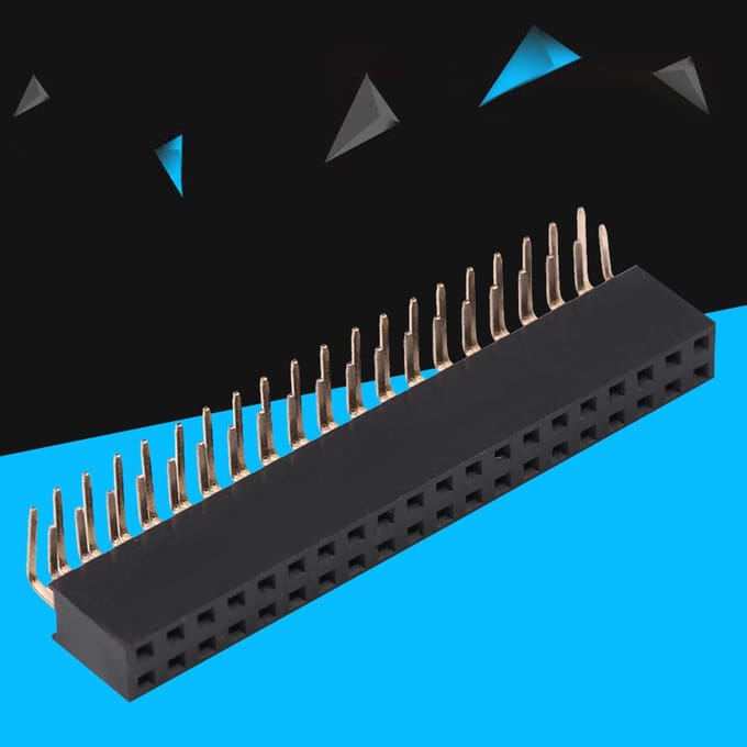 3 stuks 2 X 20 pinnen 2,54 mm steekafstand vrouwelijke dubbele rij rechte hoek pin headers voor Raspberry Pi