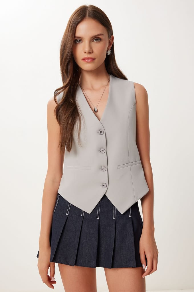Korte Knop Vest