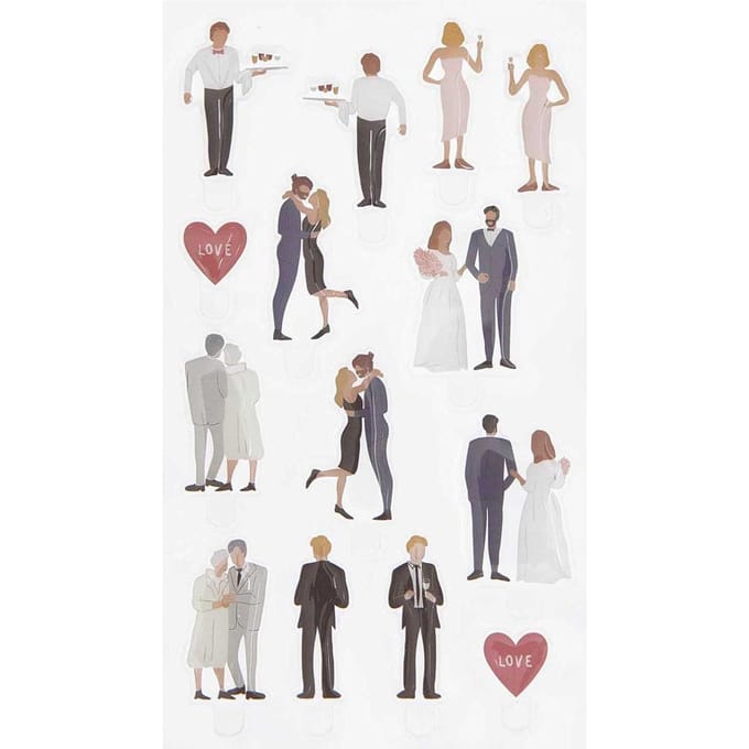 Rico Design Gel stickers "FIGURICO" - Bruiloft "Klassiek"