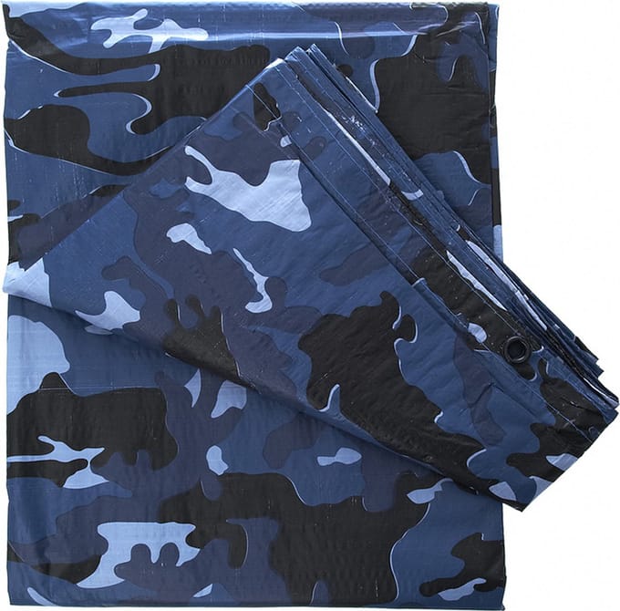 Afdekzeil 4x3m sky blue camo