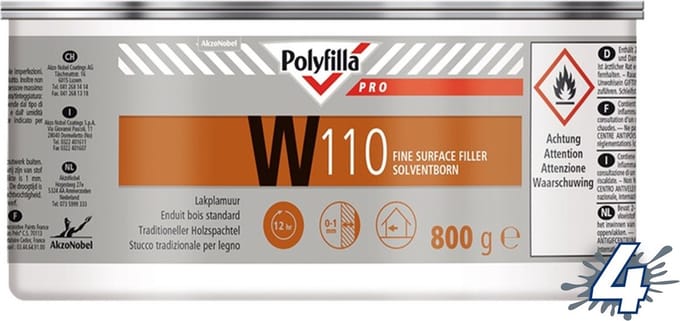 Polyfilla Pro W110 Lakplamuur - 800 gram