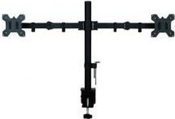 Monitorbeugel 2 schermen 13 tot 27 inch - Standaard L-02N - Klem