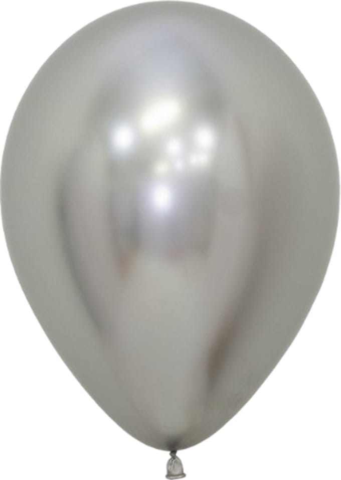 Latex ballonnen Sempertex Reflex Silver 981, 12inch - 12 stuks