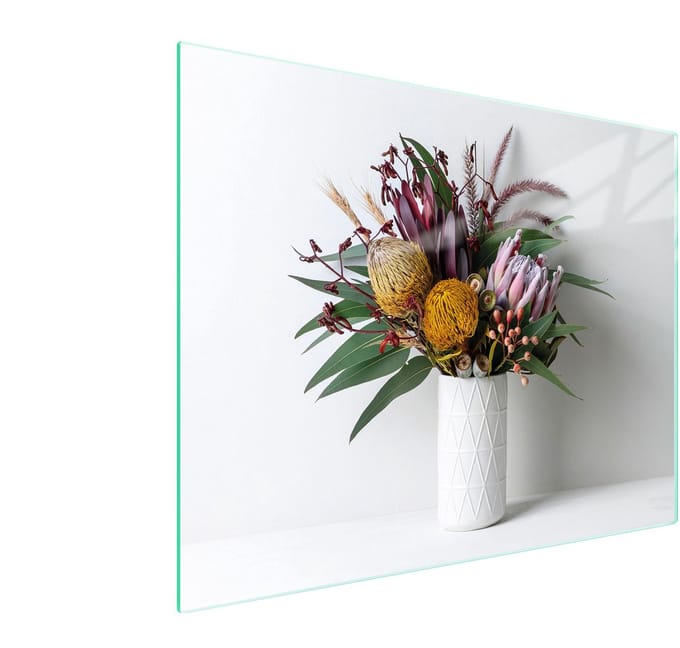 TMK ArtDeko Serie - Glazen Snijplank - 52x40 cm - Bloemen