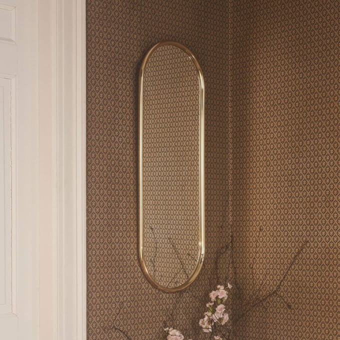 AYTM Spiegel Angui, goudkleurig, hoogte 78 cm, glas, staal
