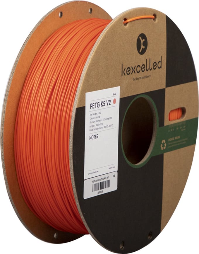 Kexcelled PETG V2. Oranje/Orange 1.75mm 1kg 3D Printer filament