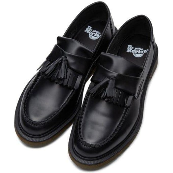 Dr. Martens Dr. martens adrian polished smooth black loafers unisex
