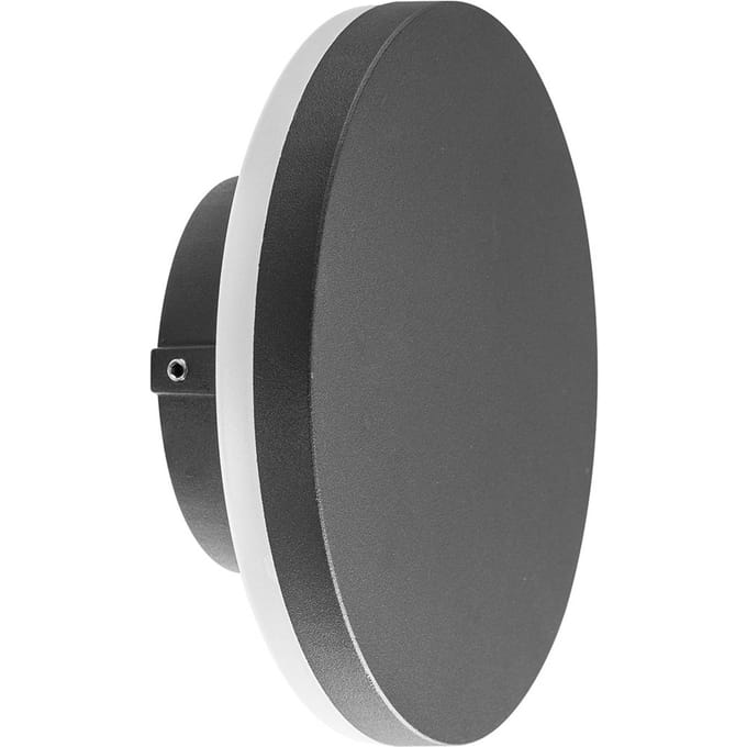 Mantra Iluminación LED buitenwandlamp Bora rond, donkergrijs