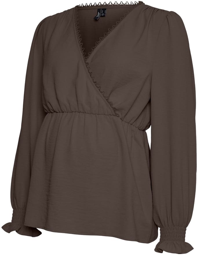 Vero Moda Maternity Blouse Regular fit V-Hals Manchetten met elastiek Top