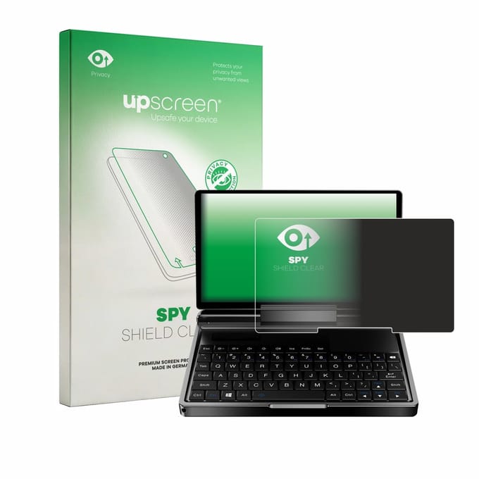 upscreen - privacy screenprotector voor GPD MicroPC 2 - Folie Beschermfolie Blauwlichtfilter