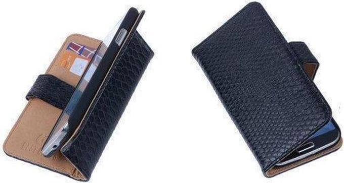 Bestcases  Slang Zwart Bookcase Cover Hoesje LG G2 mini