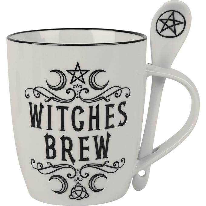 Alchemy England - Gothic Kop - Witches Brew - voor Geen - wit-zwart