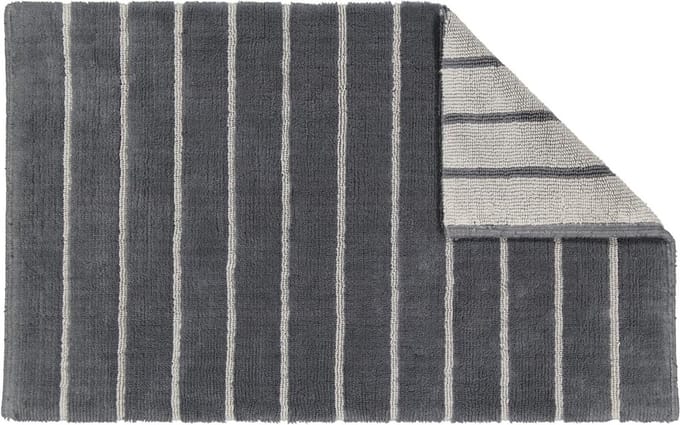 Badmat - Vloerkleed badkamer - Douche en bad - Handgeweven kwaliteit - 60x100 cm - Antraciet