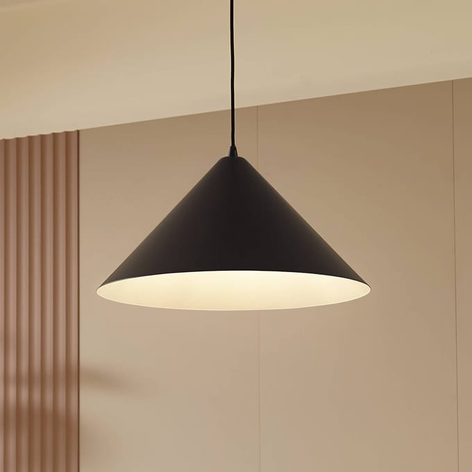Lindby - hanglamp - 1licht - Metaal - H: 25 cm - E27 - zwart