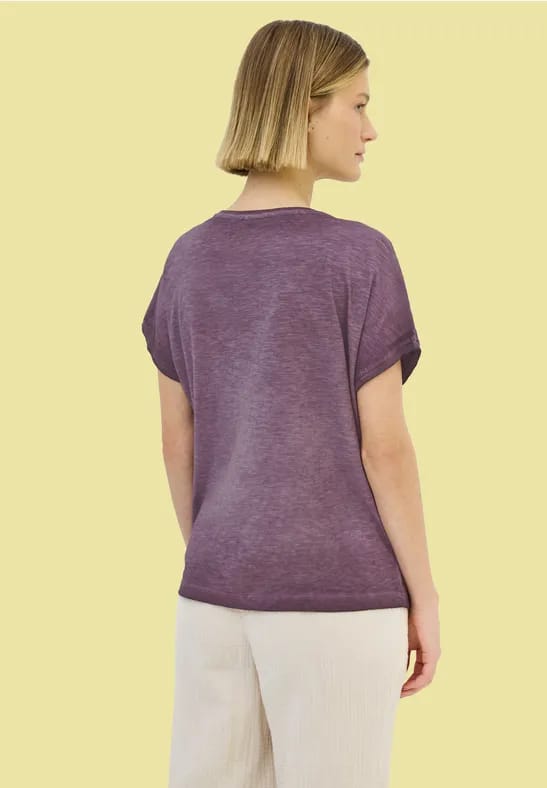 Shirt met knoopdetail