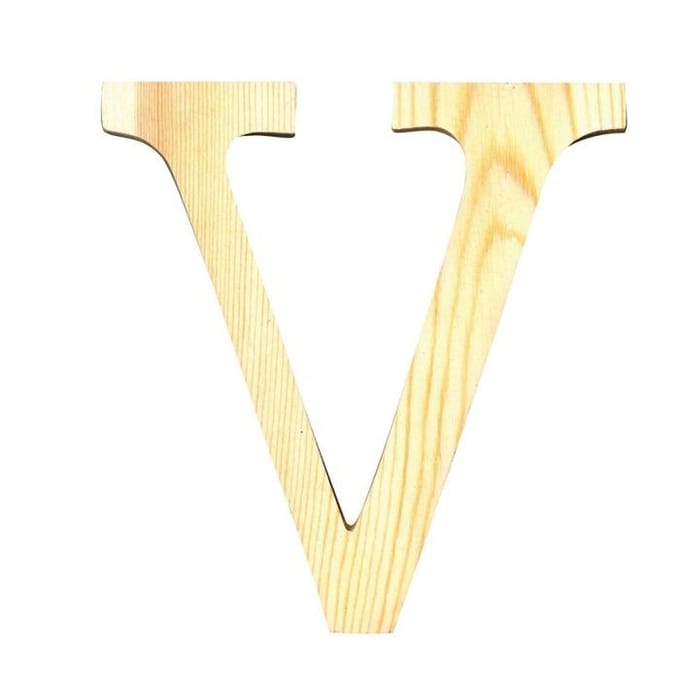 Artemio houten letter V 11.5 cm