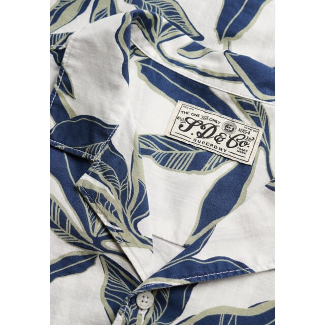 Superdry Cabana Poolside Overhemd Relaxed Pasvorm White Grootte: M