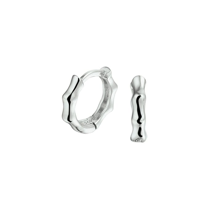 Zilver Gerhodineerd Klapoorringen 1332666