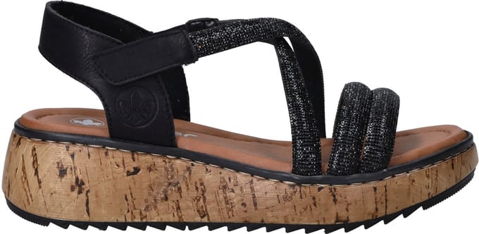 Rieker Sandalen - Dames - Zwart - Maat:42