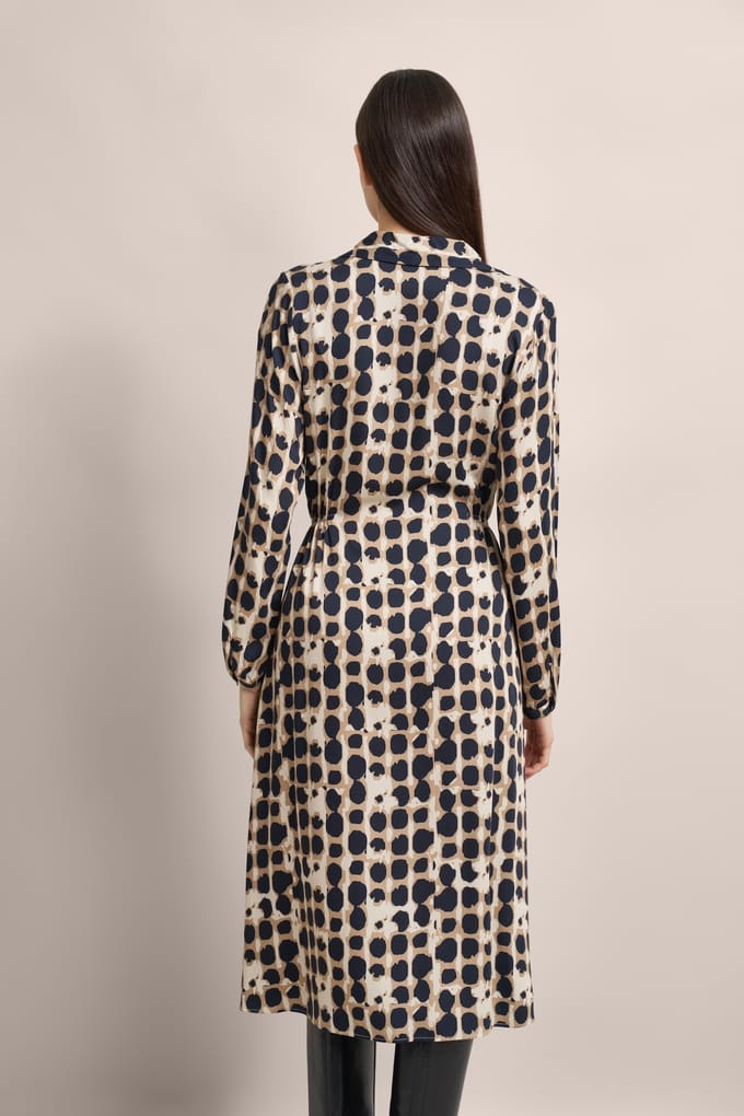 Bugatti Damen Blousejurk met licht gerimpelde taille