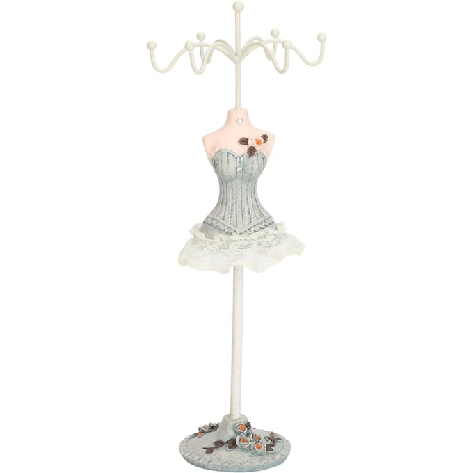 Model Jurk Sieraden Display Standaard Oorbellen Ketting Haken om op te hangen Stabiele Basis Mannequin Ketting 6 white