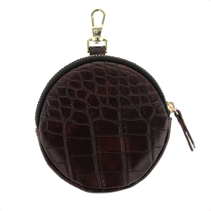 Selencia Mini Pouch - Sleutelhanger Telefoontasje - Choco Brown