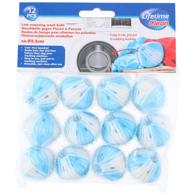Lifetime Clean - Pluisverwijderende wasballen - 12 stuks