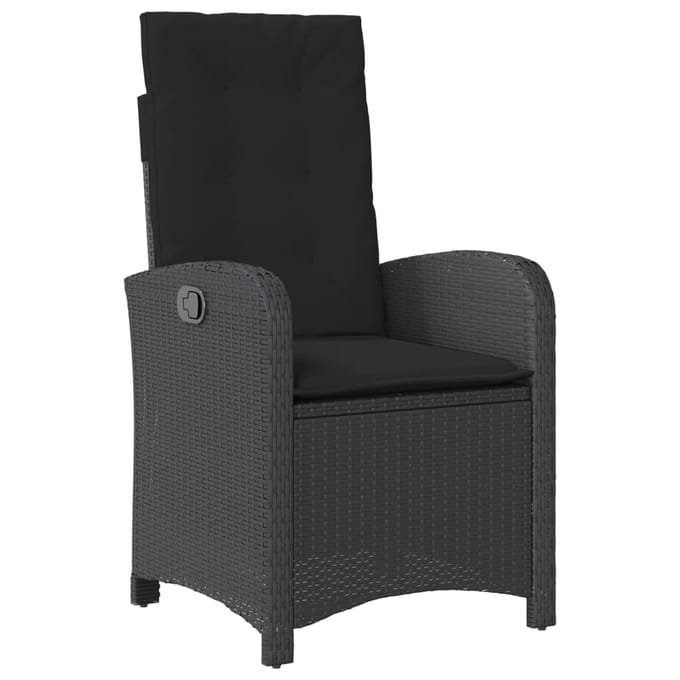 vidaXL - 9-delige - Tuinset - poly - rattan - zwart