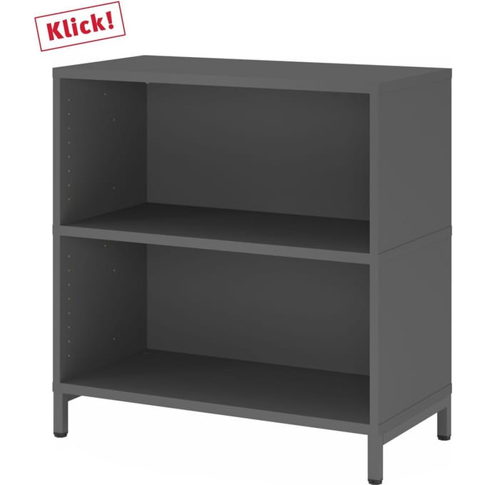 FlexWall | 2 OH | kast met sokkelframe - Grafiet