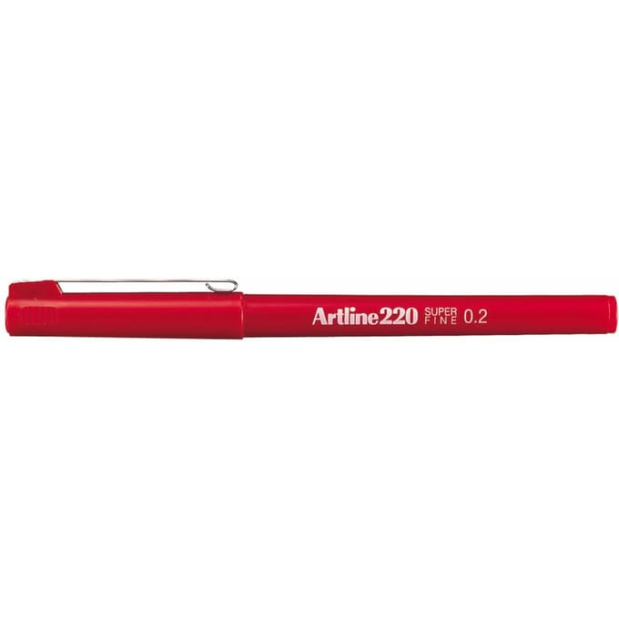 Fineliner Artline 220 rond super fijn rood