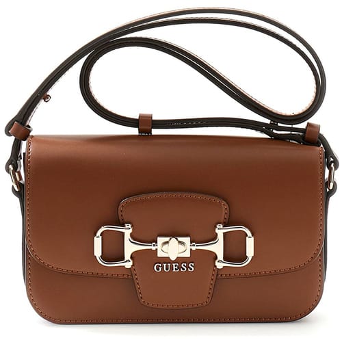 GUESS schoudertas Janie Convertible Xbody Flap Cognac bruine
