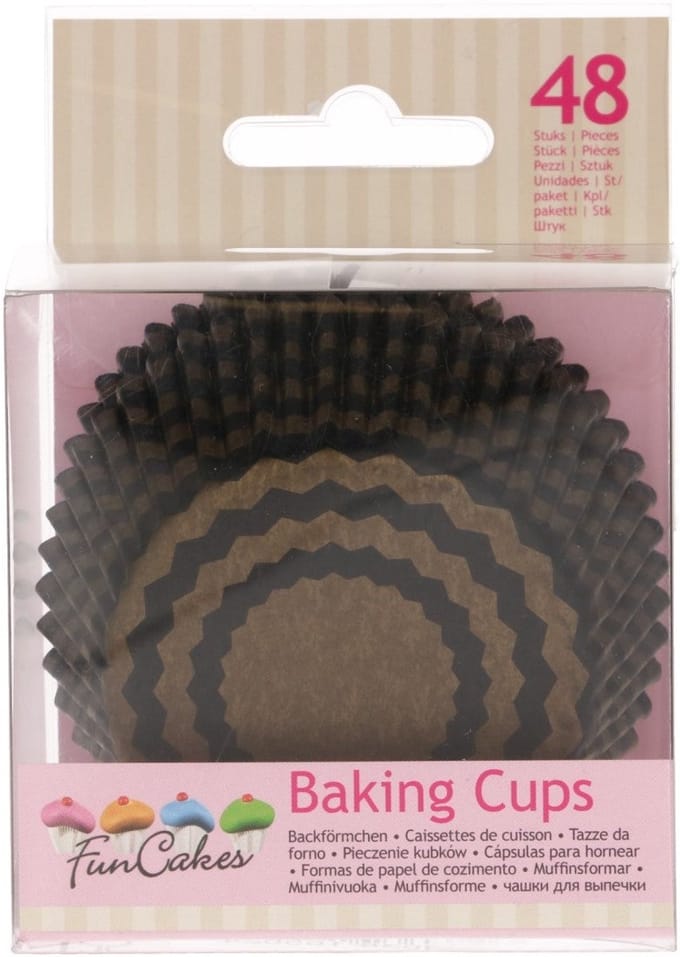 FunCakes Baking Cups - Chevron Goud - 48 Stuks - Cupcake Vormpjes Papier